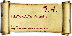 Tüskés Aranka névjegykártya